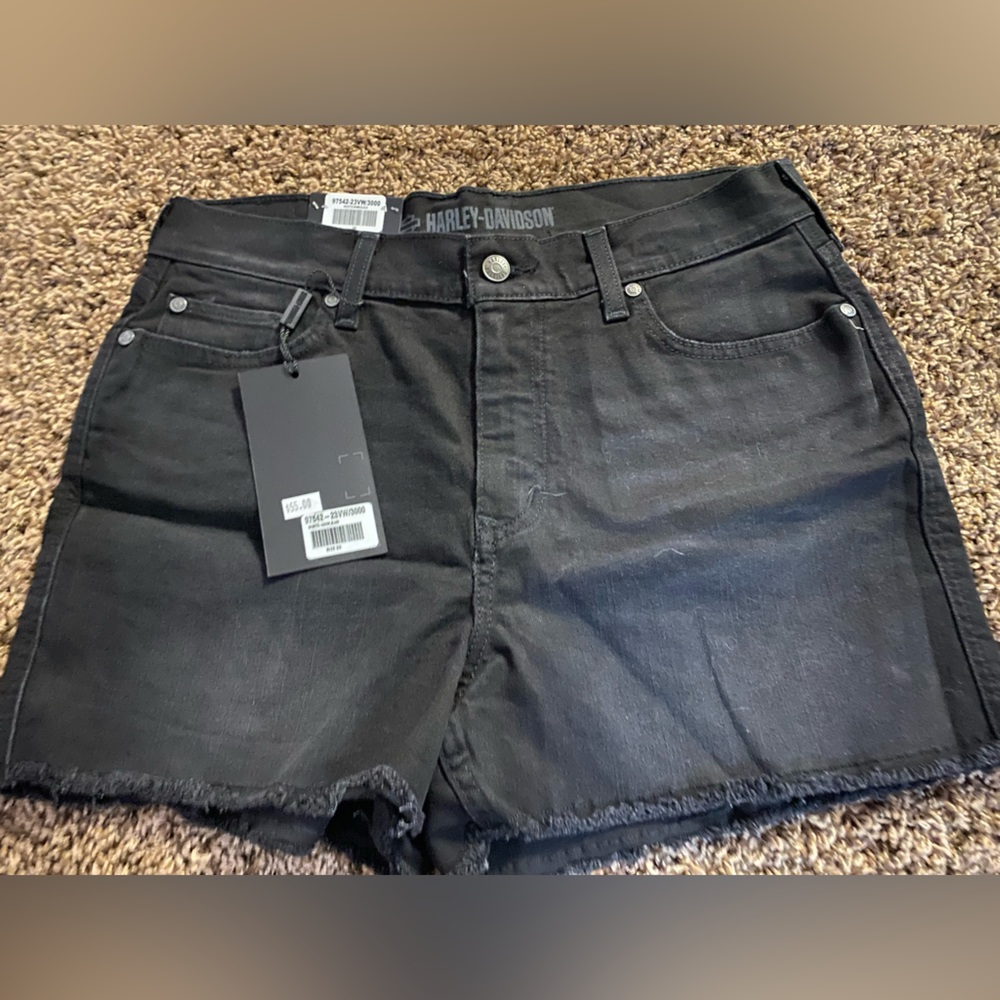 NWT Harley Davidson cut off shorts size 30